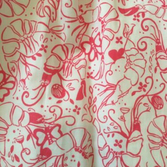 Lilly Pulitzer Size 0 Strapless White and Pink Crawfish Dress - Picture 6 of 8